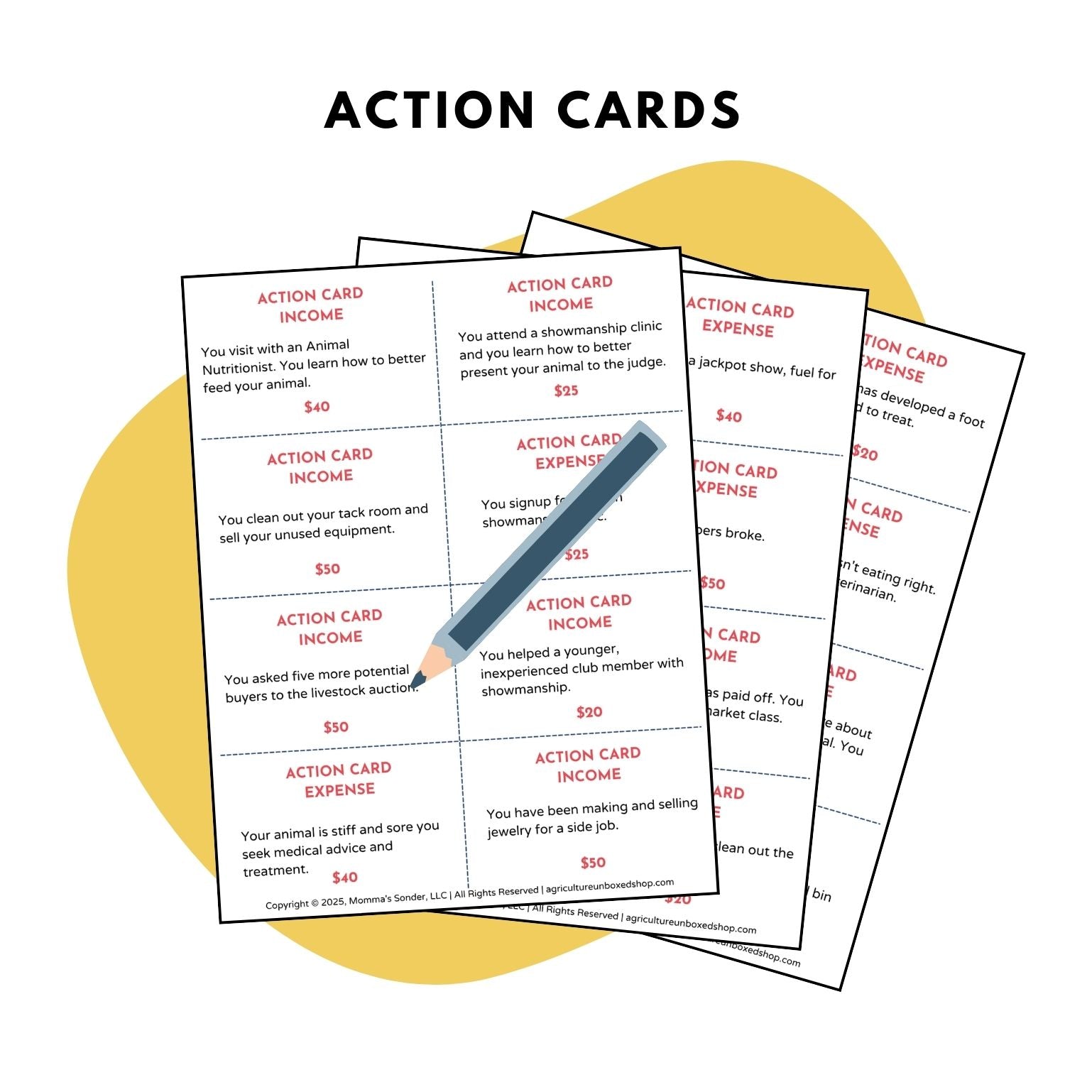 Livestock Budgeting Action Cards