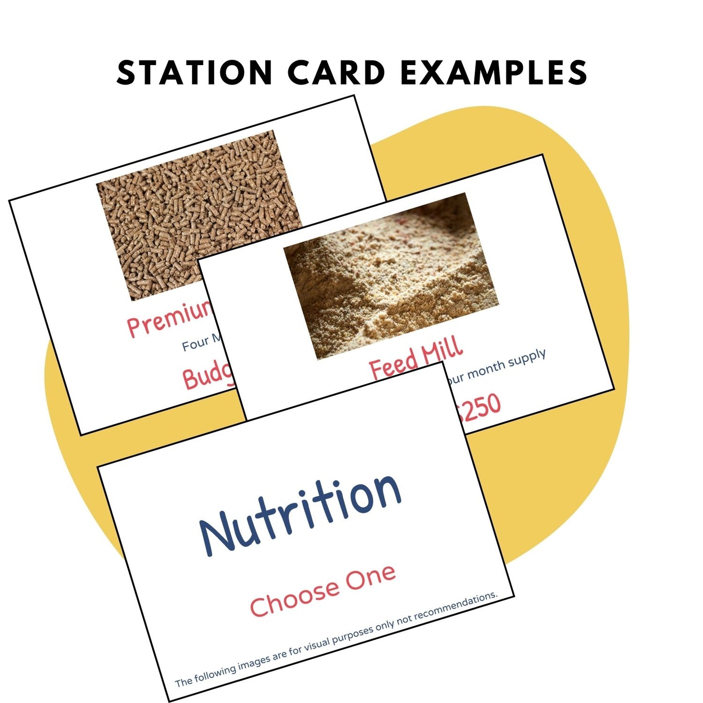 Livestock Finance and Care Stations Cards 